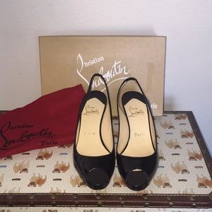 Christian Louboutin open Toe 3” heels